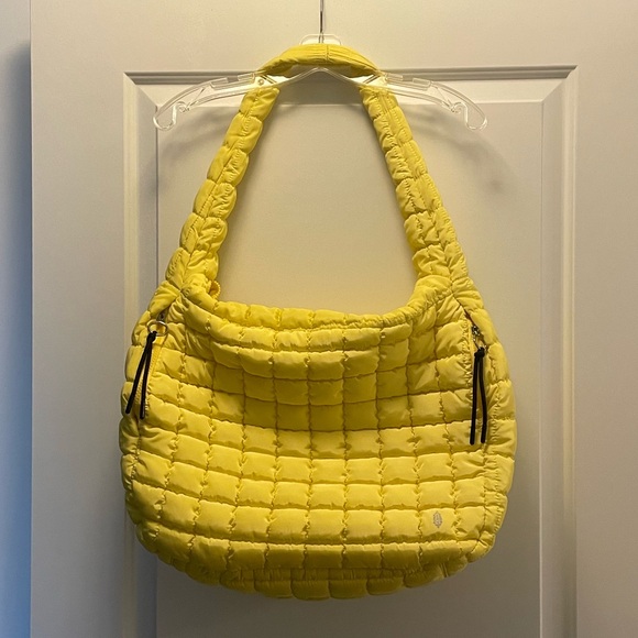 Free People Handbags - Free People Quilted Carryall in Lemon Zest Yellow